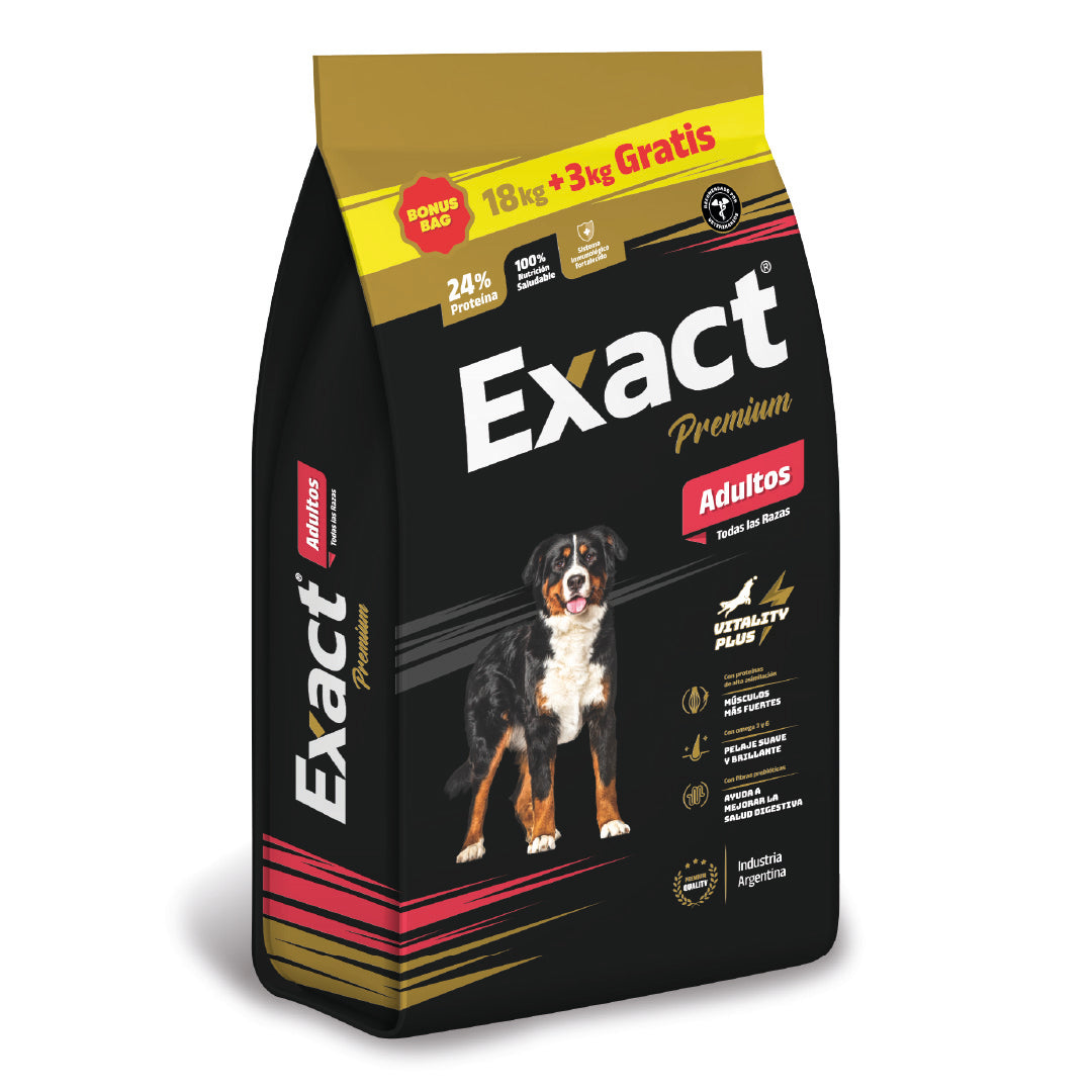 Alimento Exact Premium Perro Adulto 18+3kg