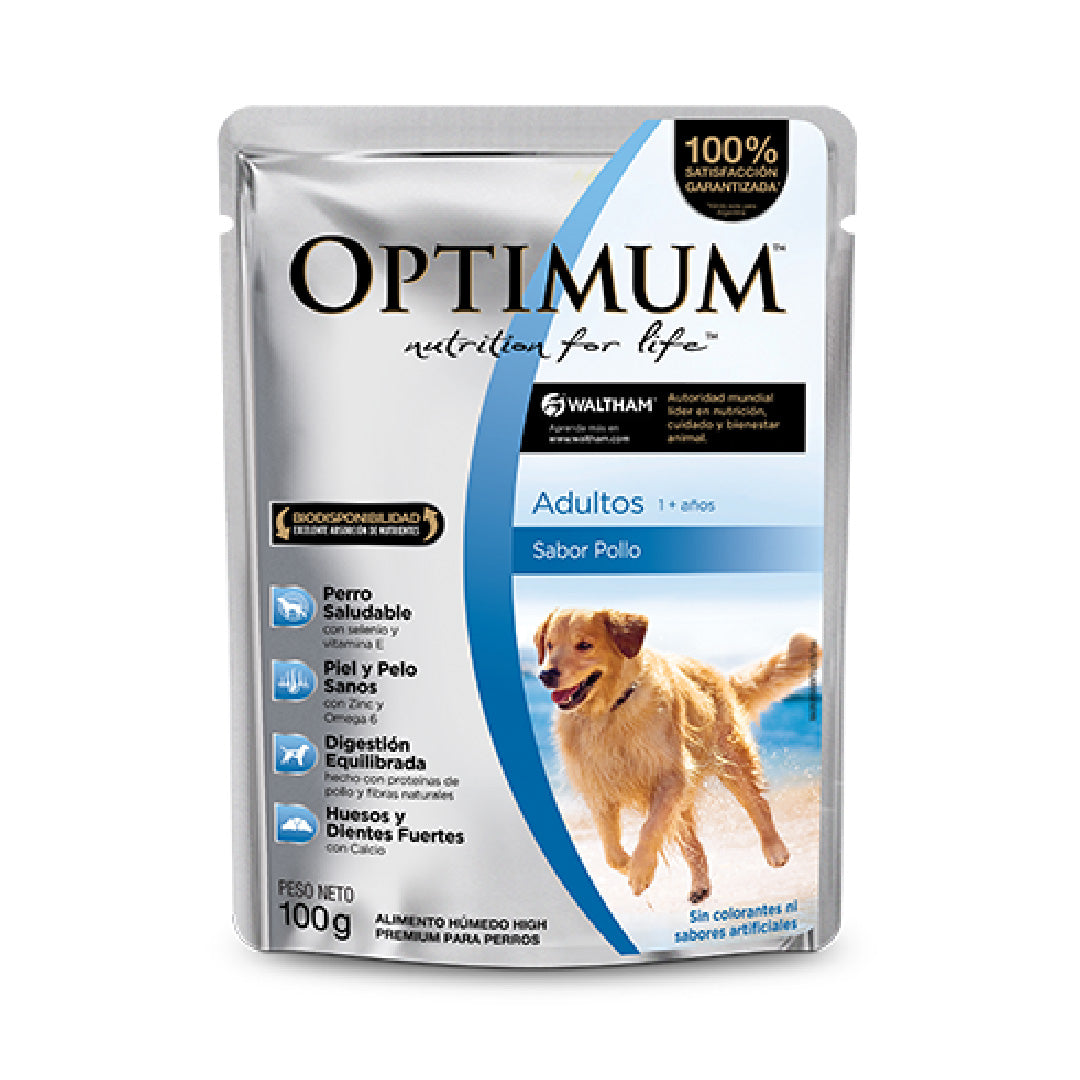 Pouch Optimum Perro Adulto Pollo