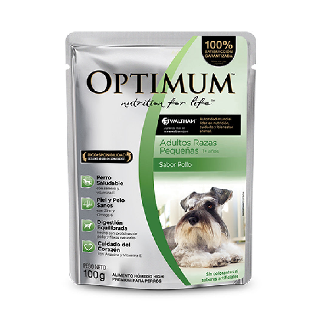 Pouch Optimum Perro Adulto Pequeño Pollo
