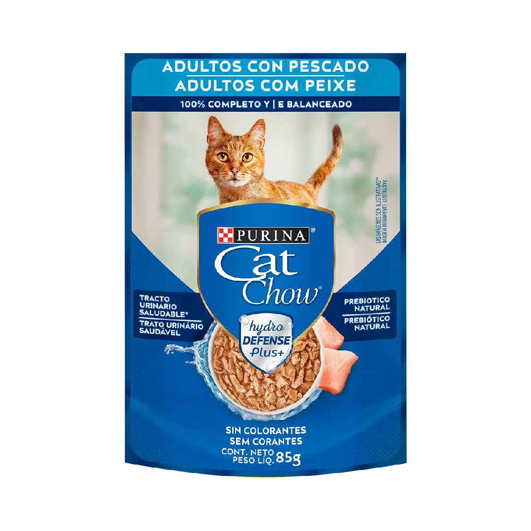 Pouch Cat Chow Gato Adulto sabor Pescado 85gr