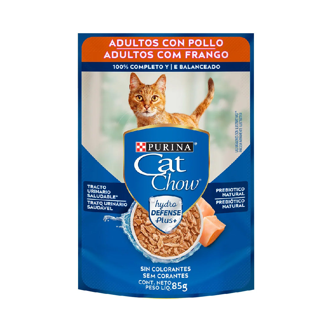 Pouch Cat Chow Gato Adulto sabor Pollo 85gr