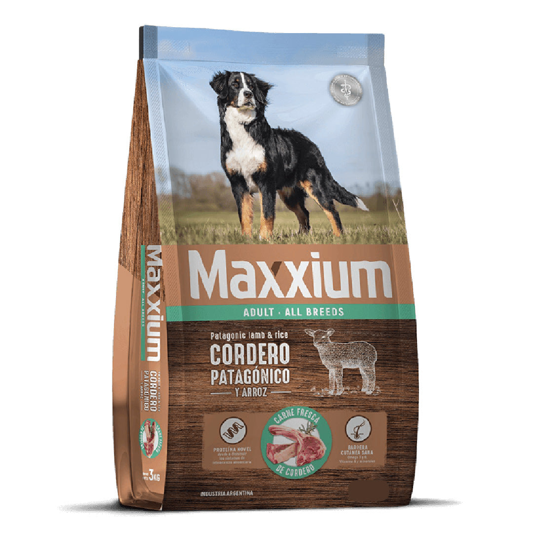 Alimento Maxxium Perro Adulto Cordero Patagónico y Arroz