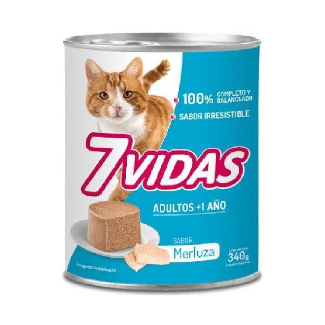 Lata 7 Vidas Gato Adulto Merluza