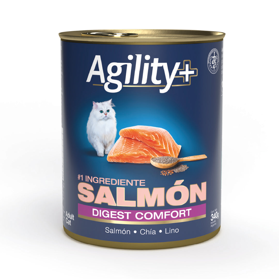 Lata Agility+ Gato Adulto Salmón Digest Comfort