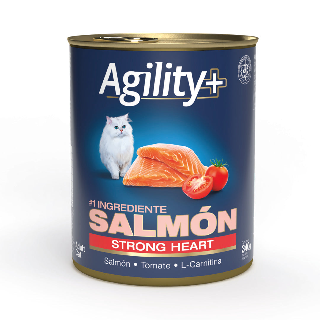 Lata Agility+ Gato Adulto Salmón Strong Heart