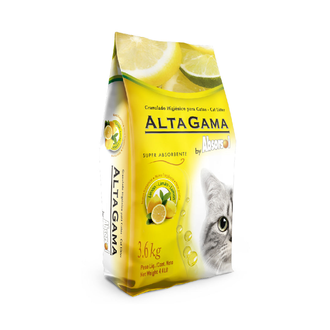 Piedras Sanitarias Gato Absorsol Alta Gama Limón 3,6kg