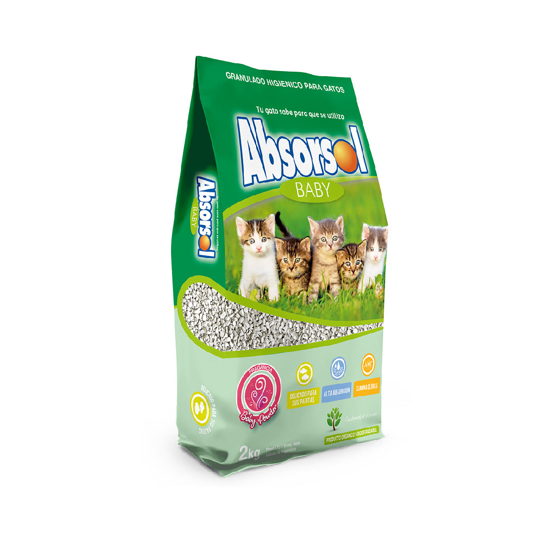 Piedras Sanitarias Gato Absorsol Baby 2kg