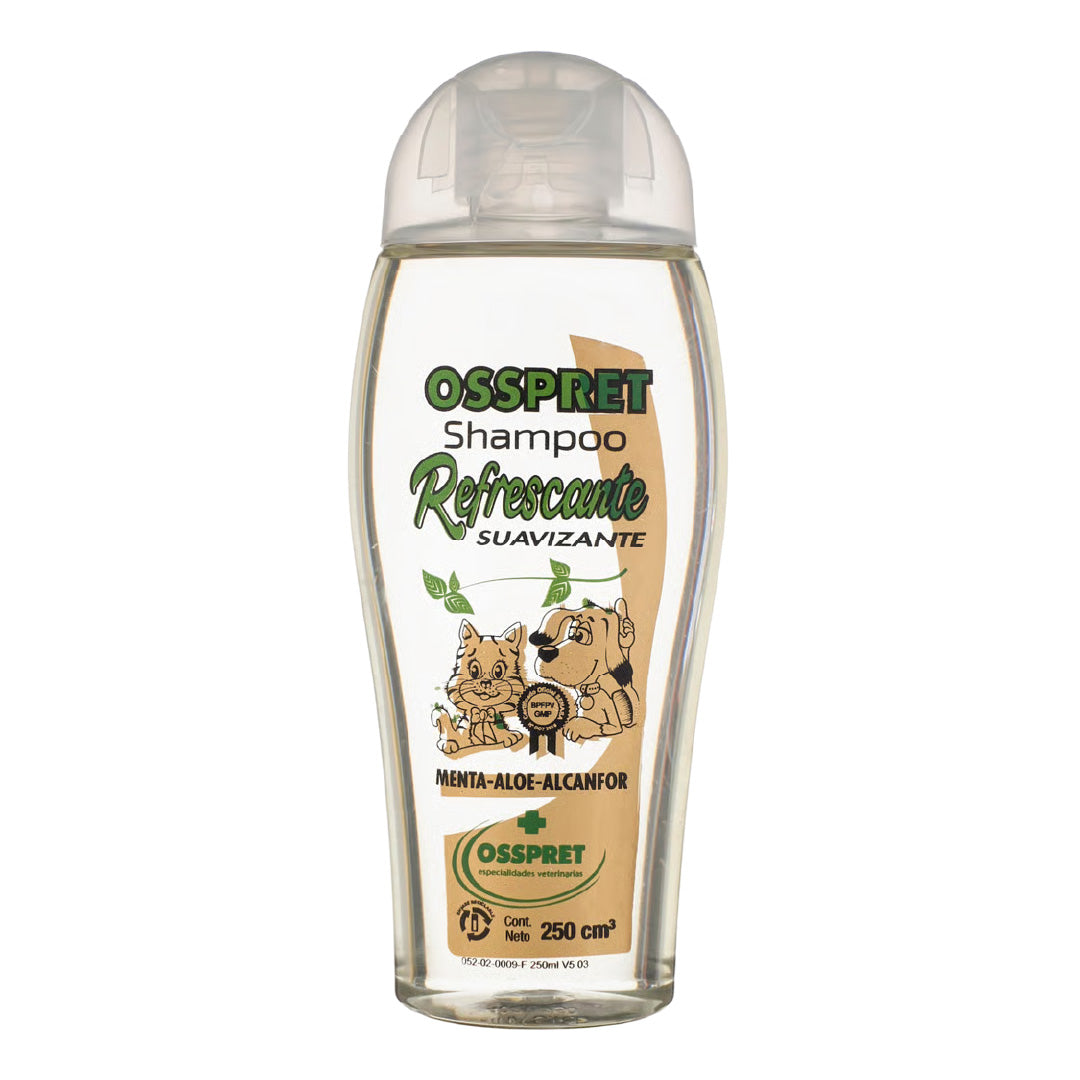 Shampoo Perro Osspret Refrescante Menta Aloe Alcanfor