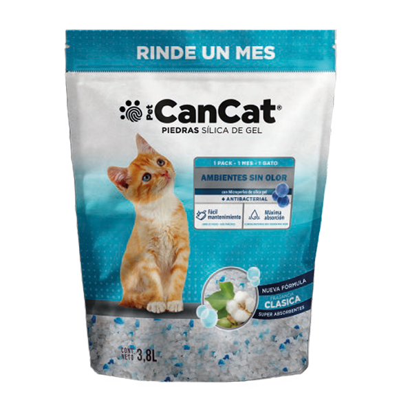Piedras Sanitarias Gato CanCat Silica Gel Clasica 3,8lt