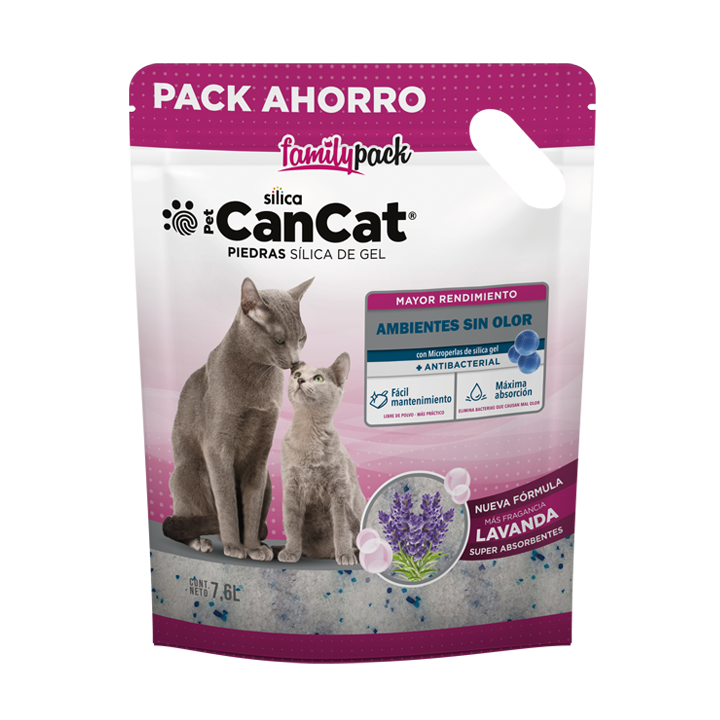 Piedras Sanitarias Gato CanCat Silica Gel Family Pack Lavanda