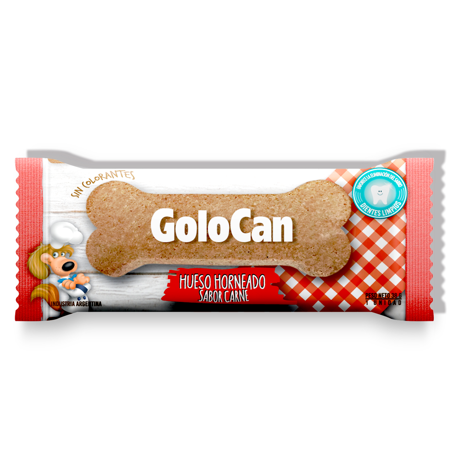 Hueso Horneado Perro Golocan Dientes Limpios Carne