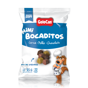 Mini Bocaditos Perro Golocan Carne Pollo Chocolate