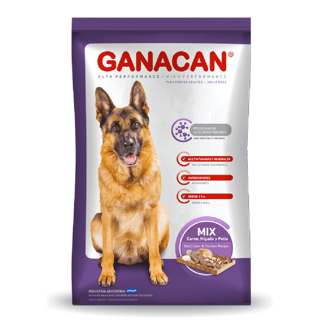 Alimento Ganacan Perro Adulto Mix 15+1kg