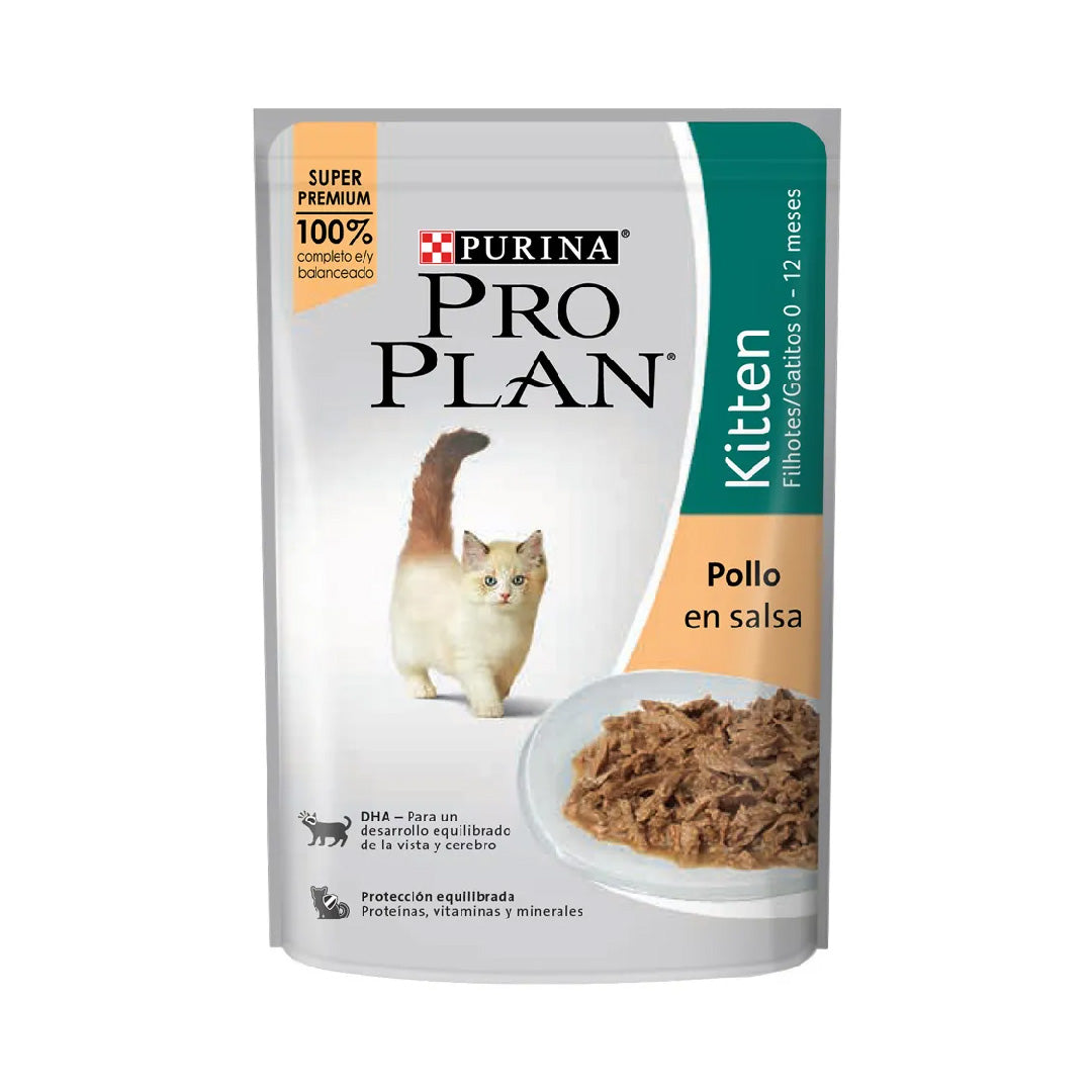 Pouch Pro Plan Gatito Kitten sabor Pollo 85gr