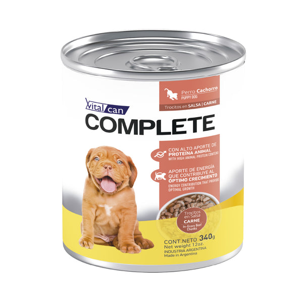 Lata Complete Perro Cachorro Carne