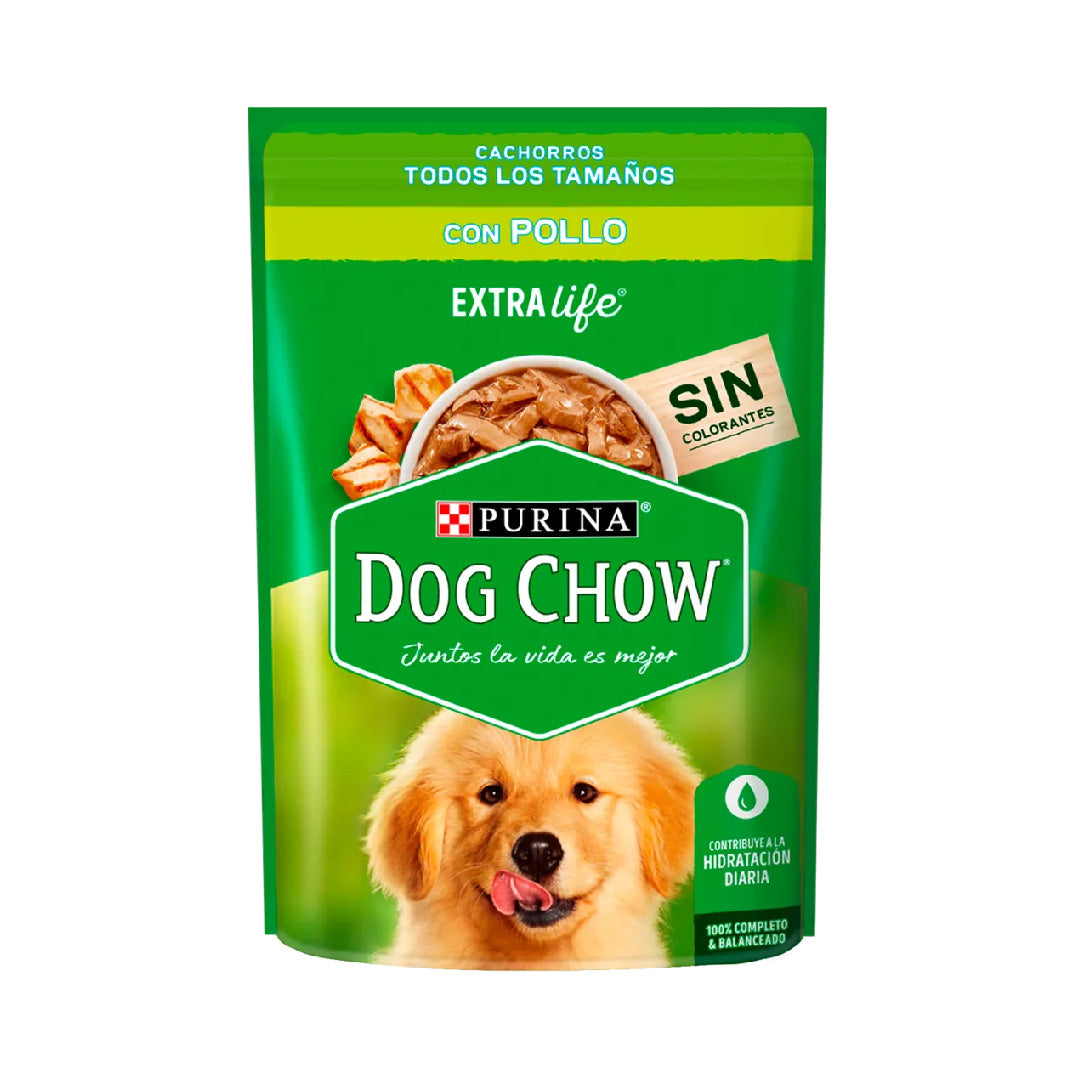 Pouch Dog Chow Perro Cachorro sabor Pollo 100gr