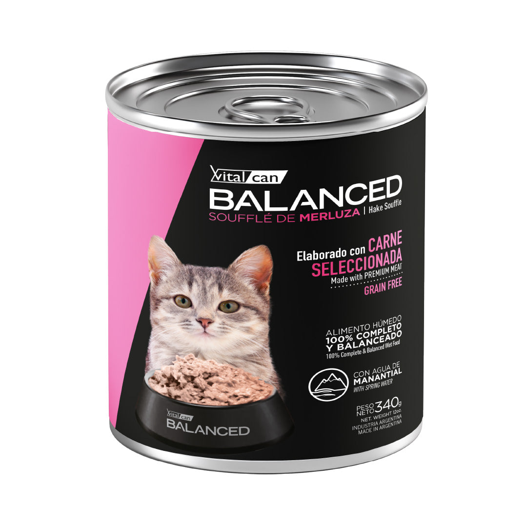 Lata Balanced Gato Cachorro Souffle Merluza