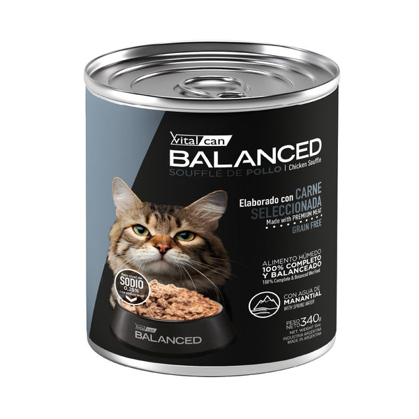 Lata Balanced Gato Adulto Senior Souffle Pollo
