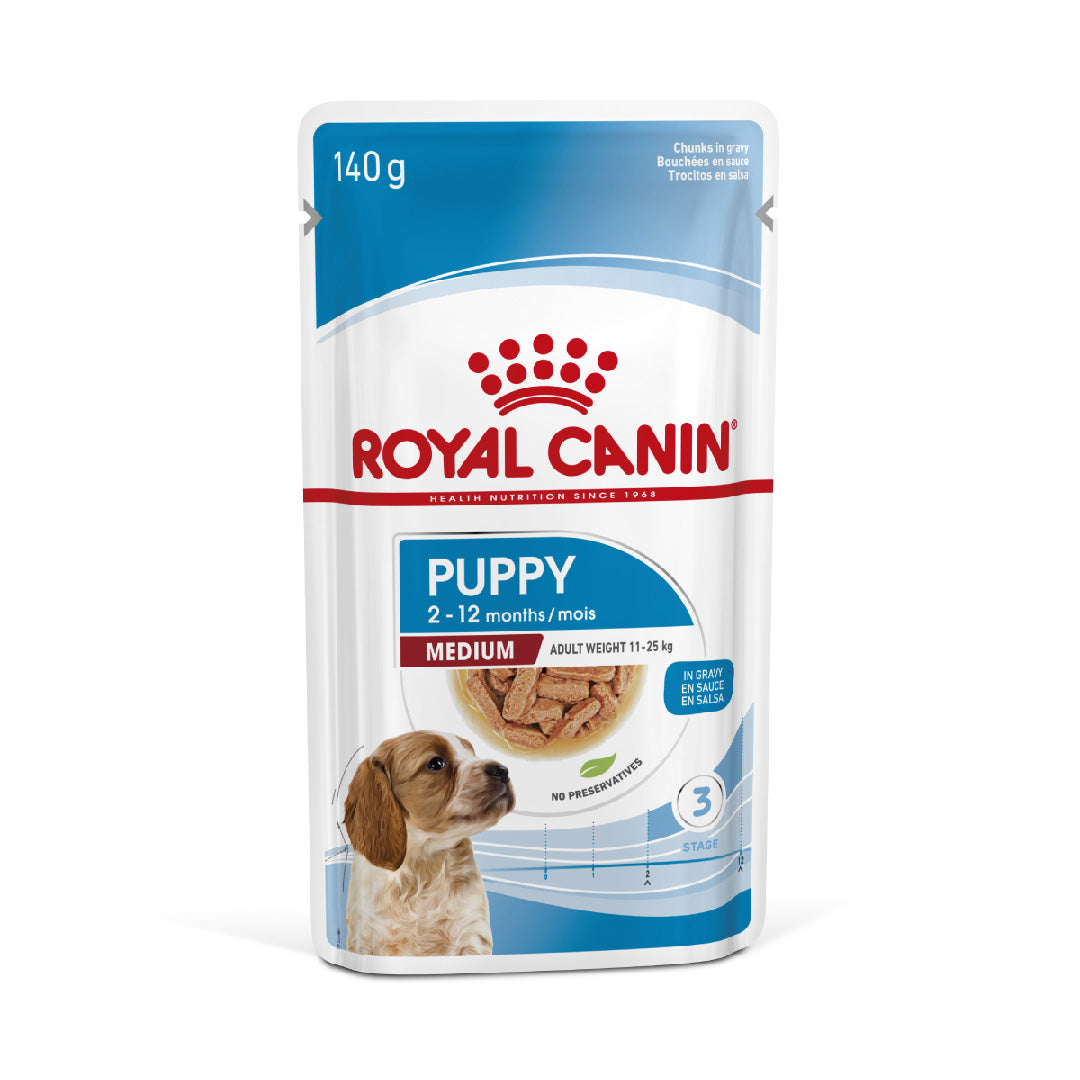 Pouch Royal Canin Perro Medium Puppy Wet 140gr