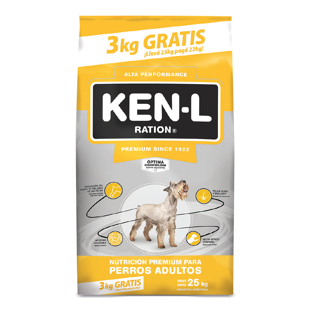 Alimento Ken L Perro Adulto  22+3kg