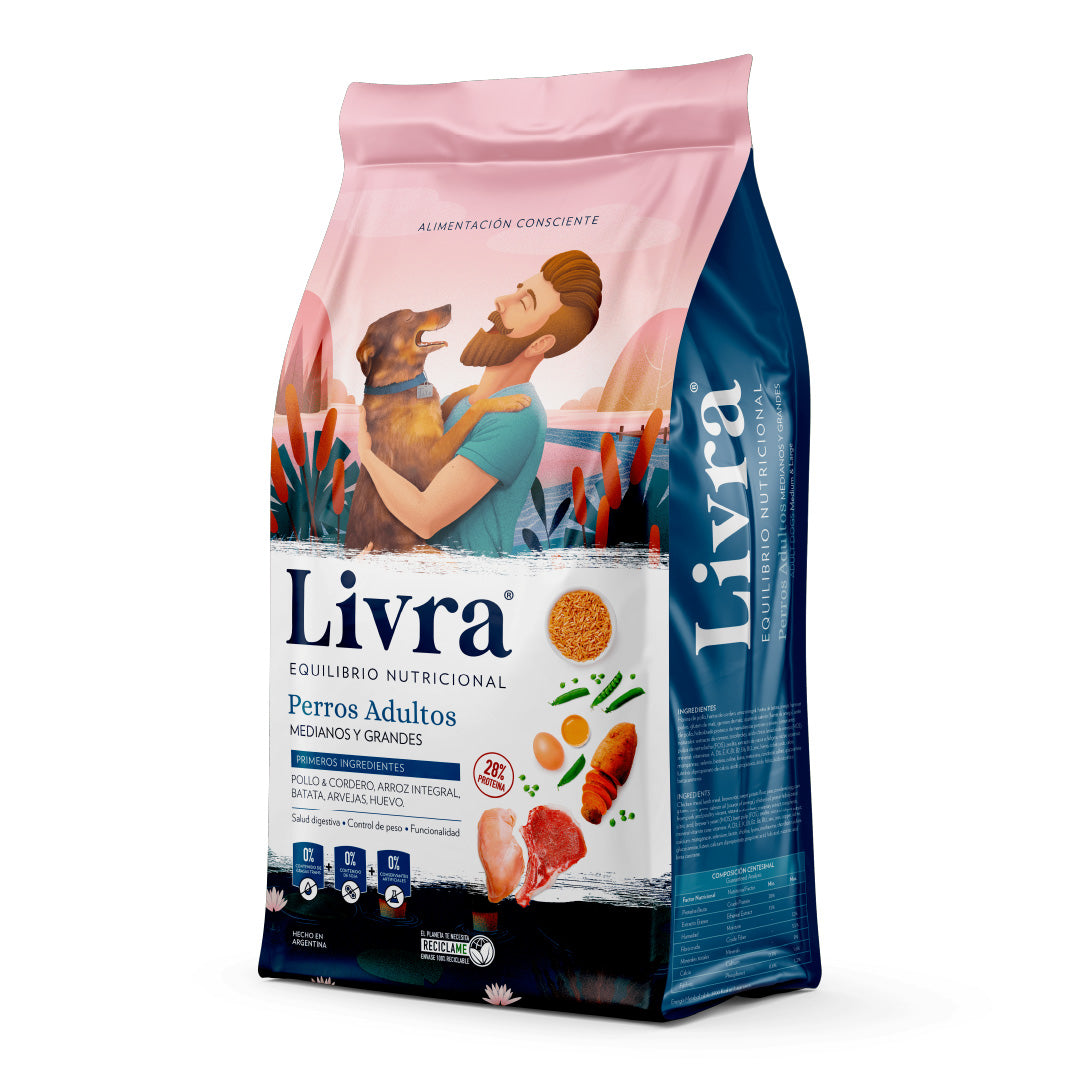 Alimento Livra Perro Adulto Mediano y Grande