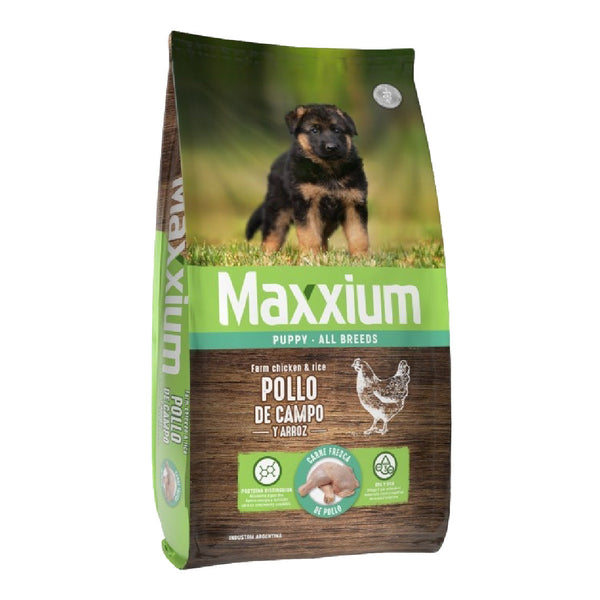 Alimento Maxxium Perro Cachorro Pollo de Campo y Arroz