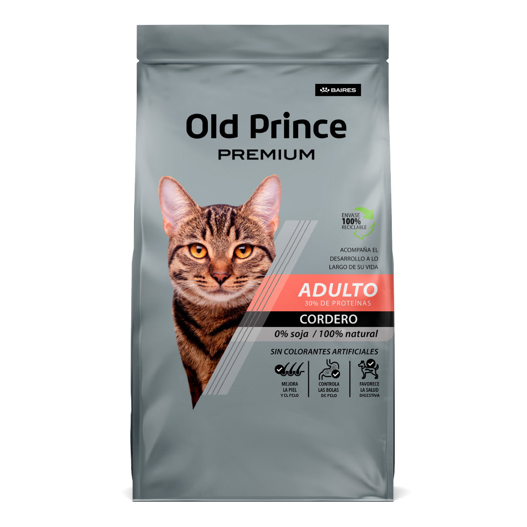 Alimento Old Prince Premium Gato Adulto Cordero