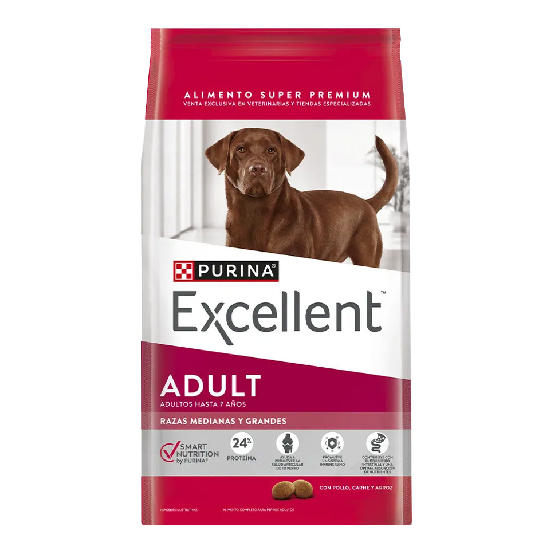 Alimento Excellent Perro Adulto raza Mediana y Grande 20+2kg