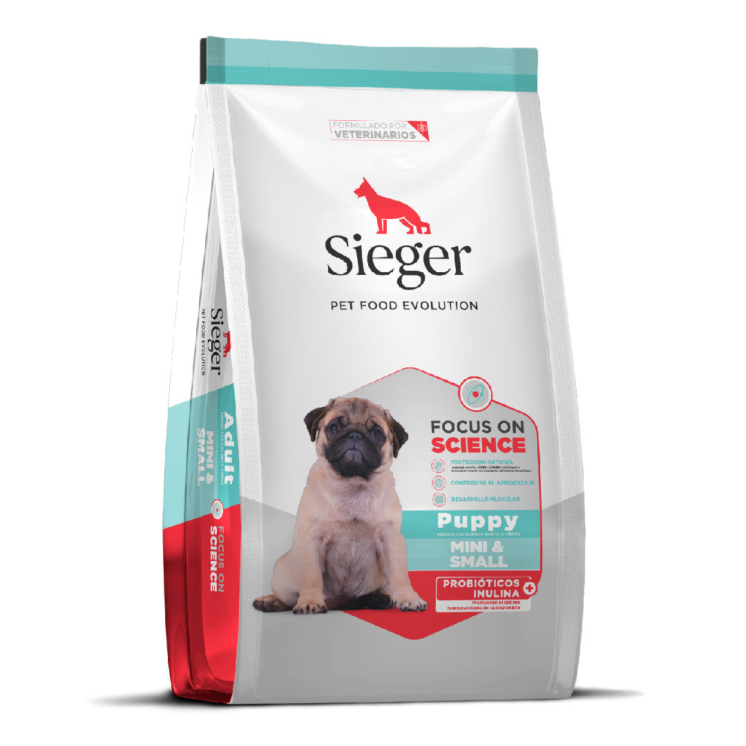 Alimento Sieger Perro Cachorro Raza Pequeña 12+3kg