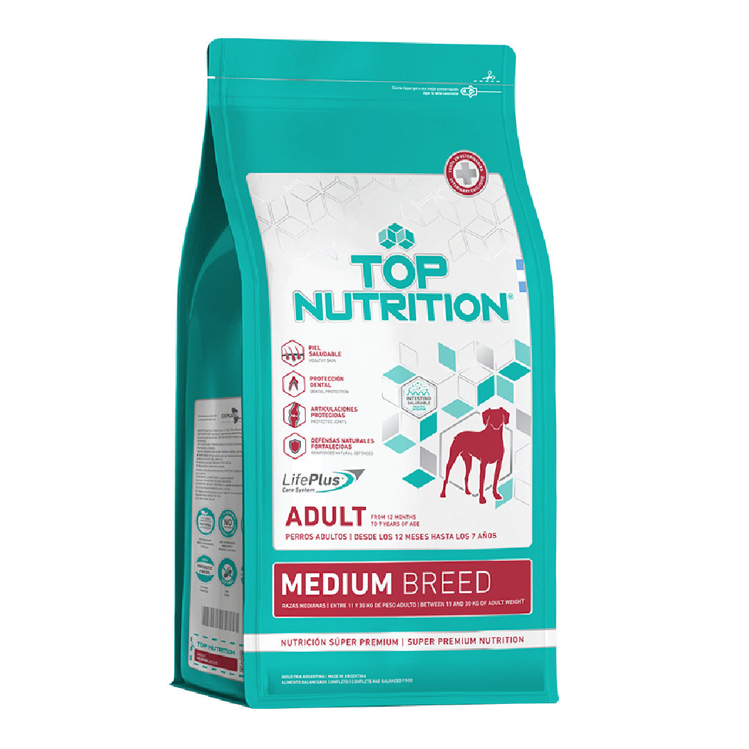 Alimento Top Nutrition Perro Adulto raza Mediana 15+3kg