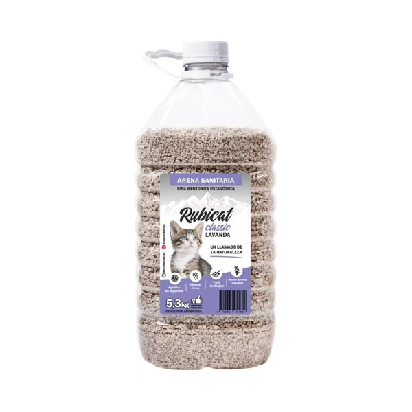 Bidón Piedras Arena Sanitaria Aglutinante Rubicat Lavanda