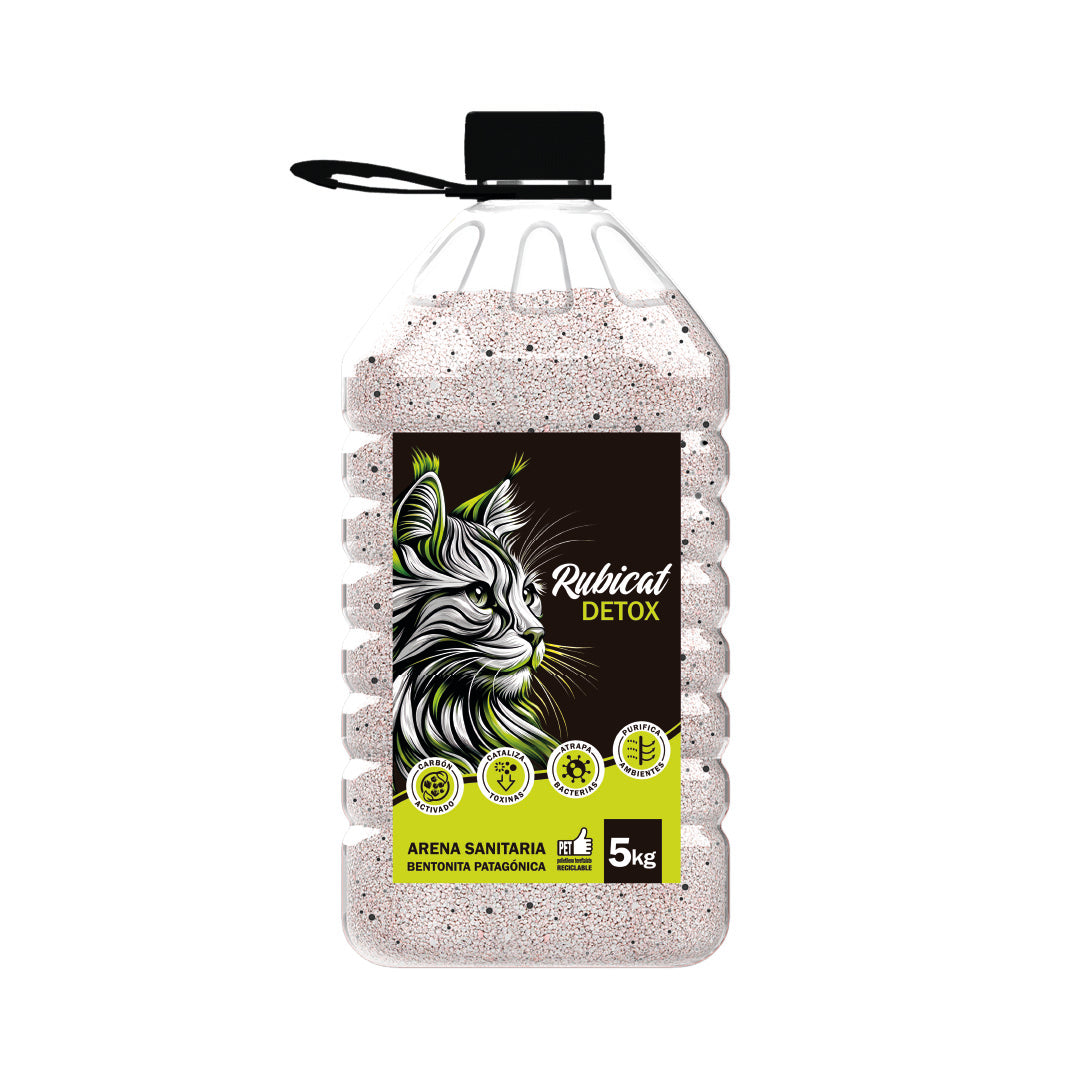 Bidón Piedras Arena Sanitaria Aglutinante Rubicat Detox