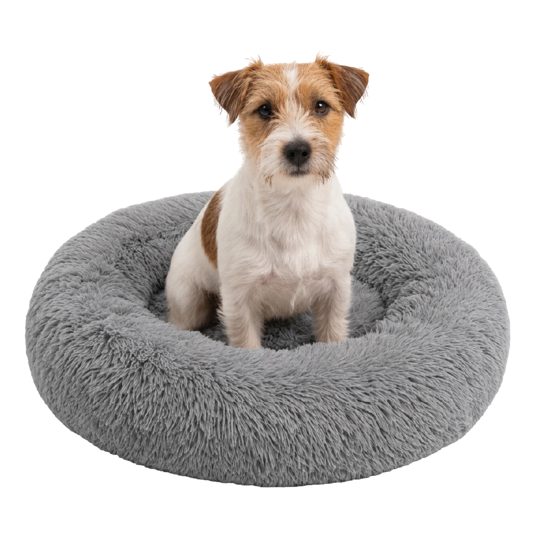 Cama Antiestrés Funda Desmontable Gris