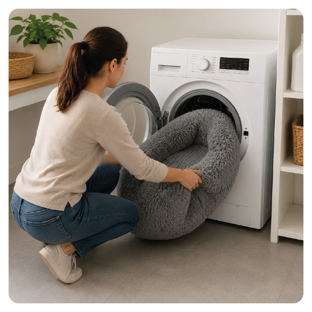 Cama Antiestrés Funda Desmontable Gris