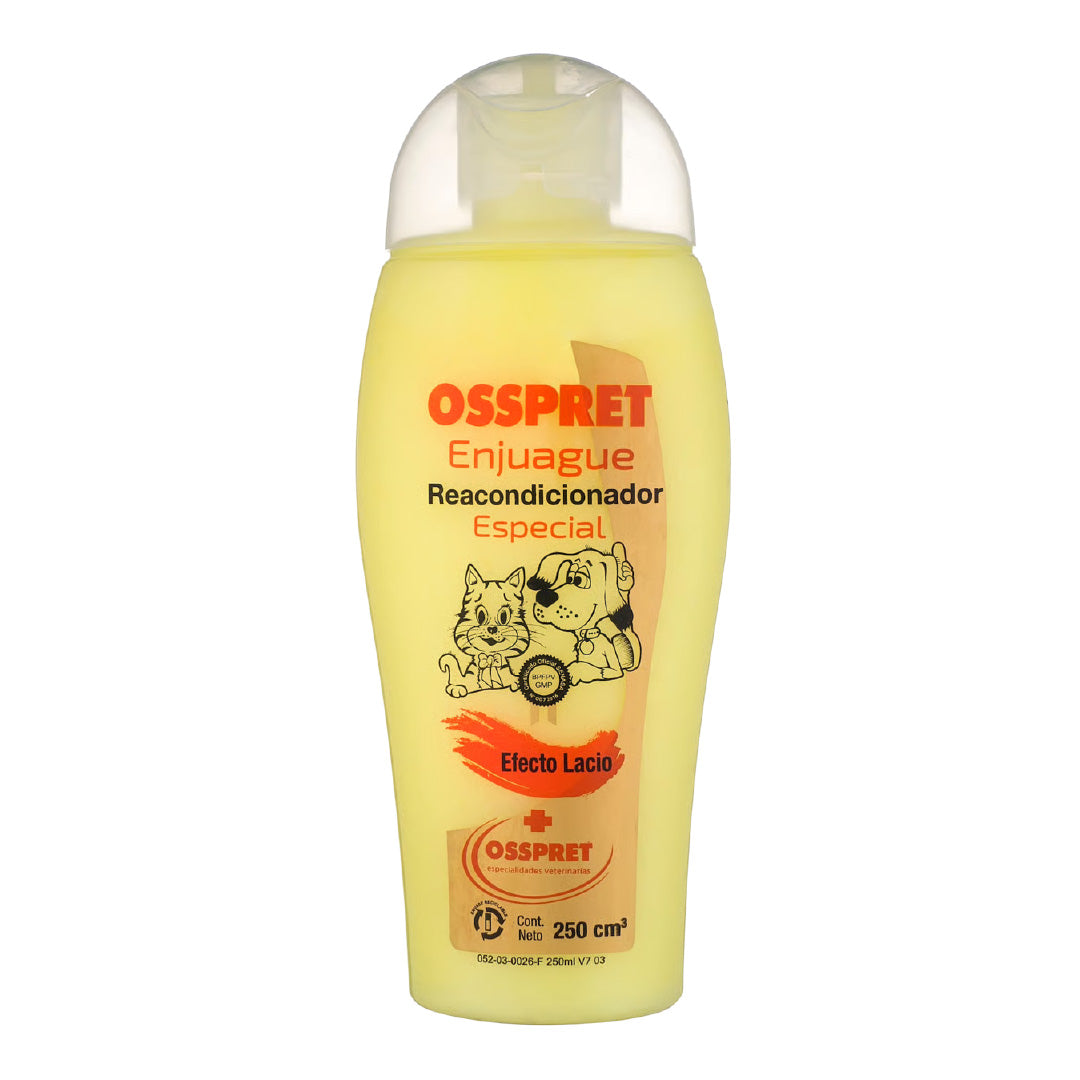 Crema de Enjuague Perro Osspret Reacondicionador Amarillo Efecto Lacio