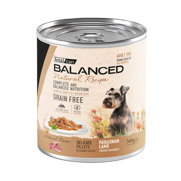 Lata Balanced Perro Adulto Filetes Cordero