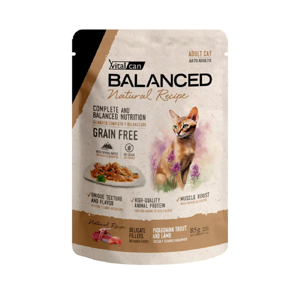 Pouch Balanced Gato Adulto Filetes Trucha Cordero