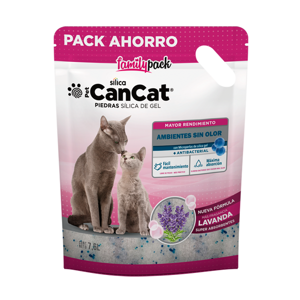 Piedras Sanitarias Gato CanCat Silica Gel Family Pack Lavanda
