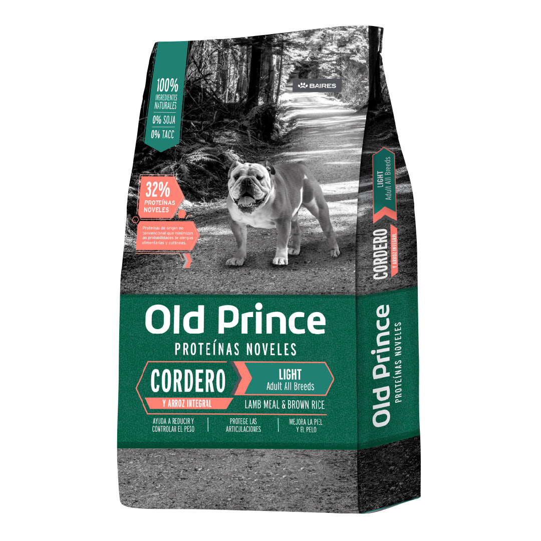 Alimento Old Prince Perro Adulto Light Cordero y Arroz 15+2kg